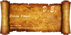 Daum Emma névjegykártya