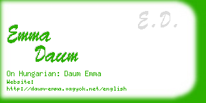 emma daum business card